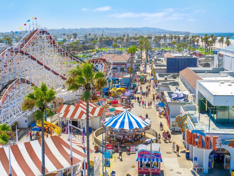 Parque de diversión en San Diego Belmont Park